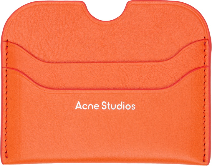 Photo: Acne Studios Orange Logo Stamp Card Holder