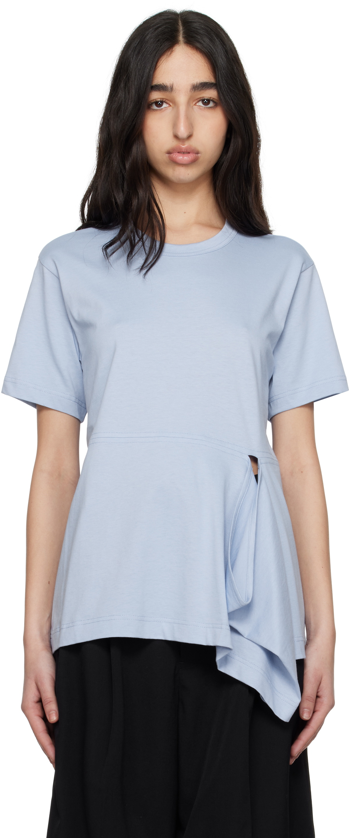 Comme des Garçons Shirt Blue Open Loop T-shirt