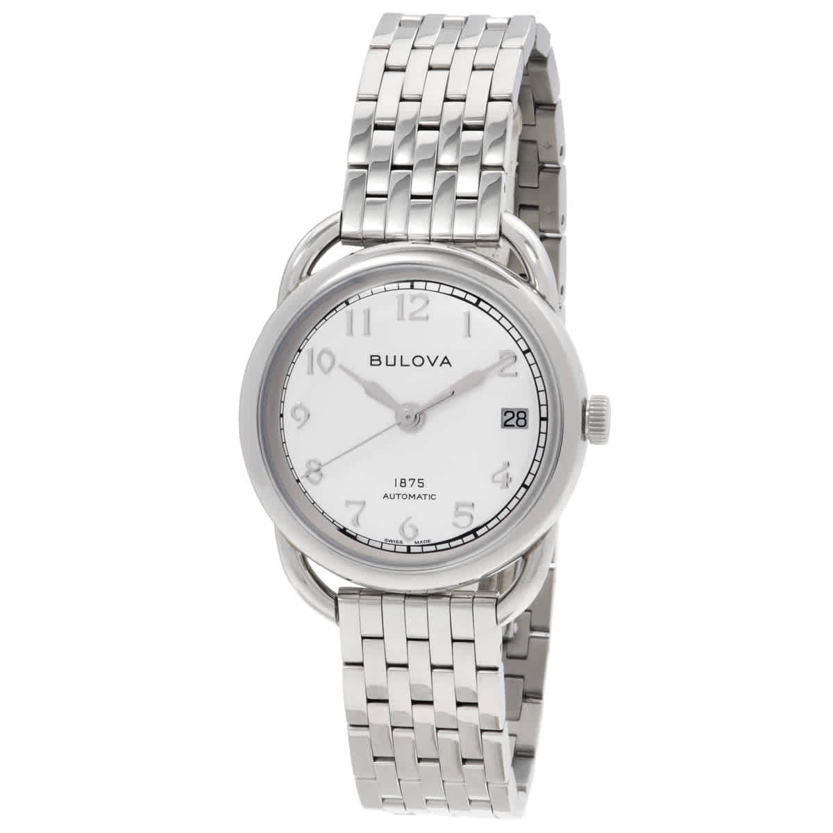 Bulova Commodore Automatic Silver Dial Ladies Watch 96M153