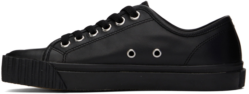 Maison Margiela Black Leather Tabi Low-Top Sneakers