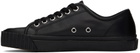 Maison Margiela Black Leather Tabi Low-Top Sneakers