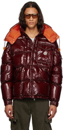 Moncler Burgundy Karakorum Short Down Jacket