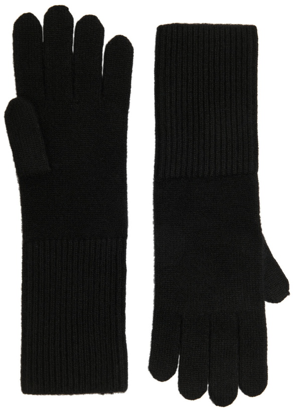 Photo: Loop Cashmere Cashmere Gloves - Black - One Size