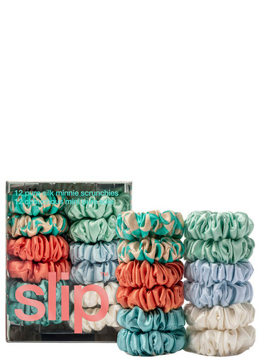 Slip Pure Silk Minnie Scrunchies - Seaside