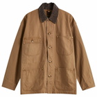 orSlow Men's Relaxed Fit Coverall Jacket in Brown