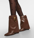 Givenchy Shark Lock leather ankle boots