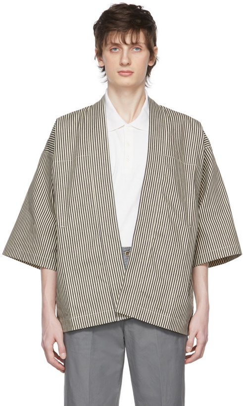 Photo: Visvim Black & Off-White Happi Cardigan