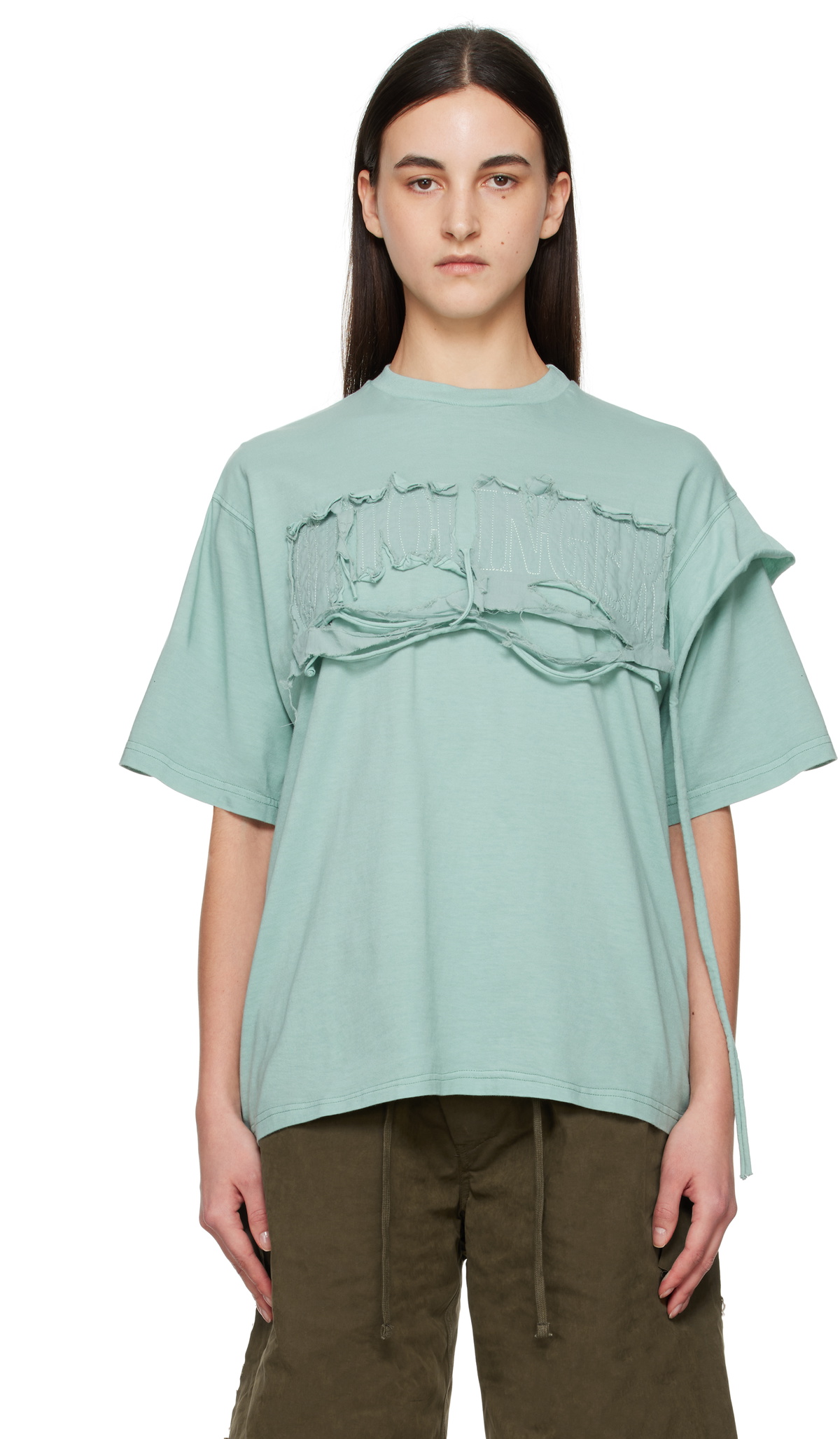 Ottolinger Women's Mesh T-Shirt in Brook Print Ottolinger