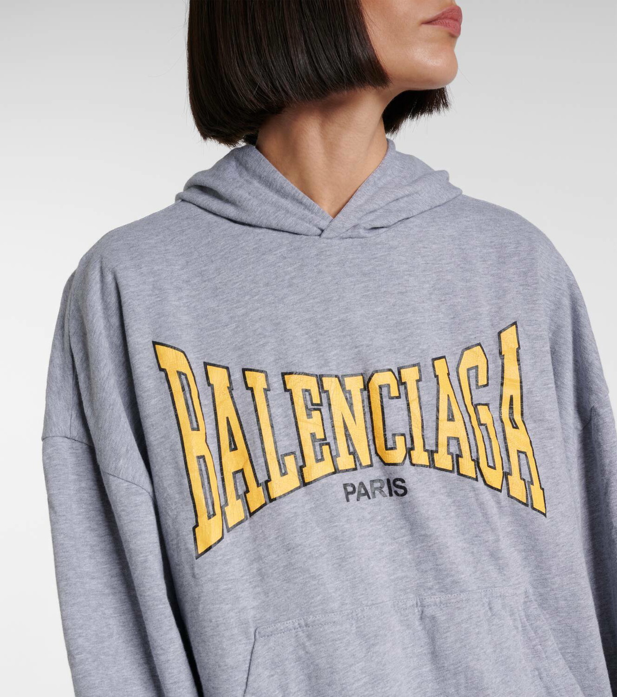 Balenciaga Logo cotton jersey hoodie Balenciaga