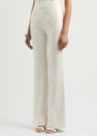 Galvan Lisbon Bridal Sequin-embellished Trousers Off White