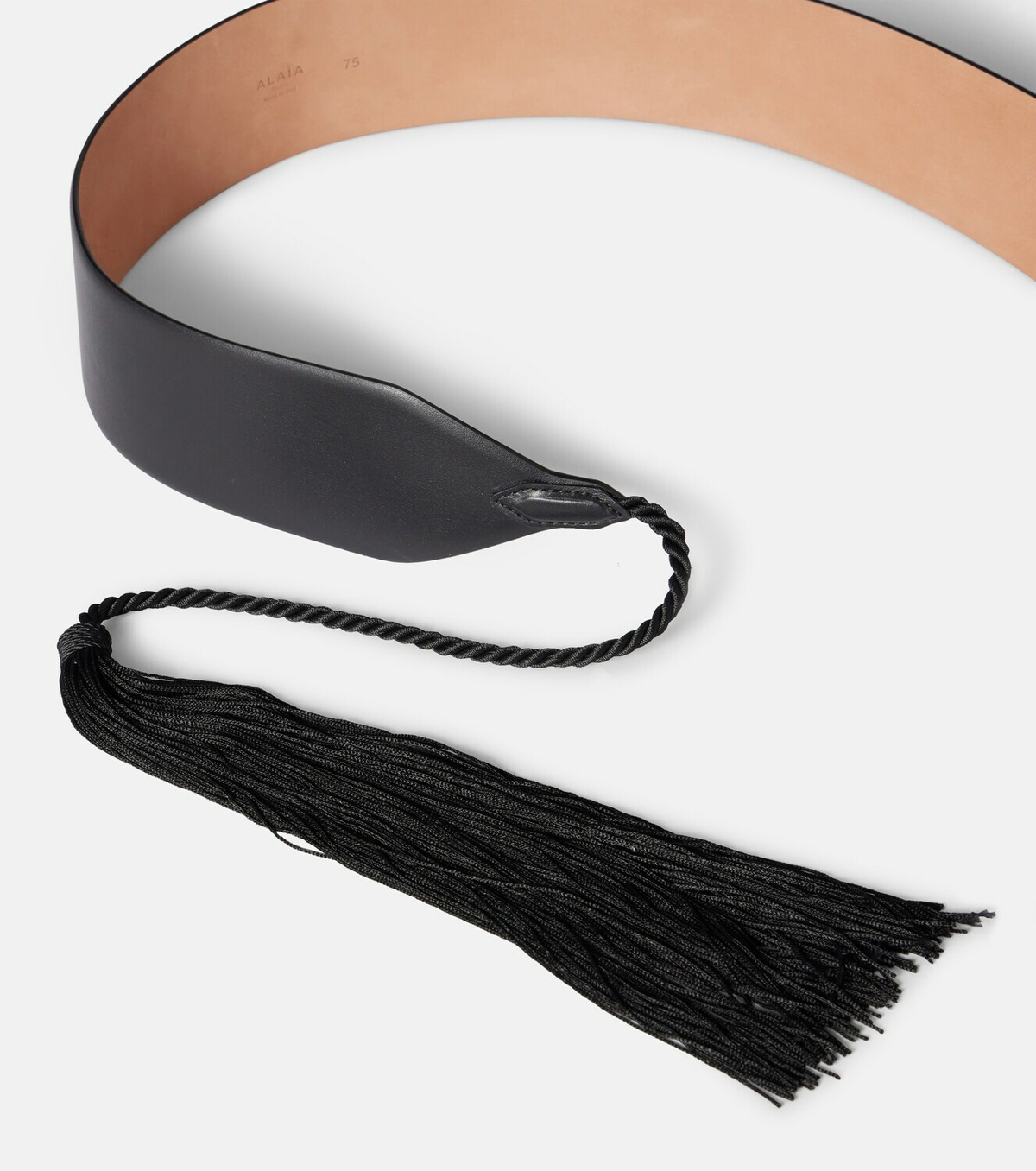 Alaïa Tassel-trimmed leather belt