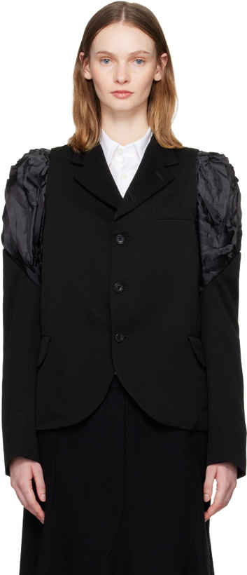 Photo: Comme des Garçons Comme des Garçons Black Ruched Shoulder Blazer