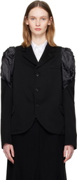 Comme des Garçons Comme des Garçons Black Ruched Shoulder Blazer