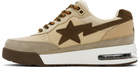 BAPE Beige & Brown Road Sta #1 Sneakers