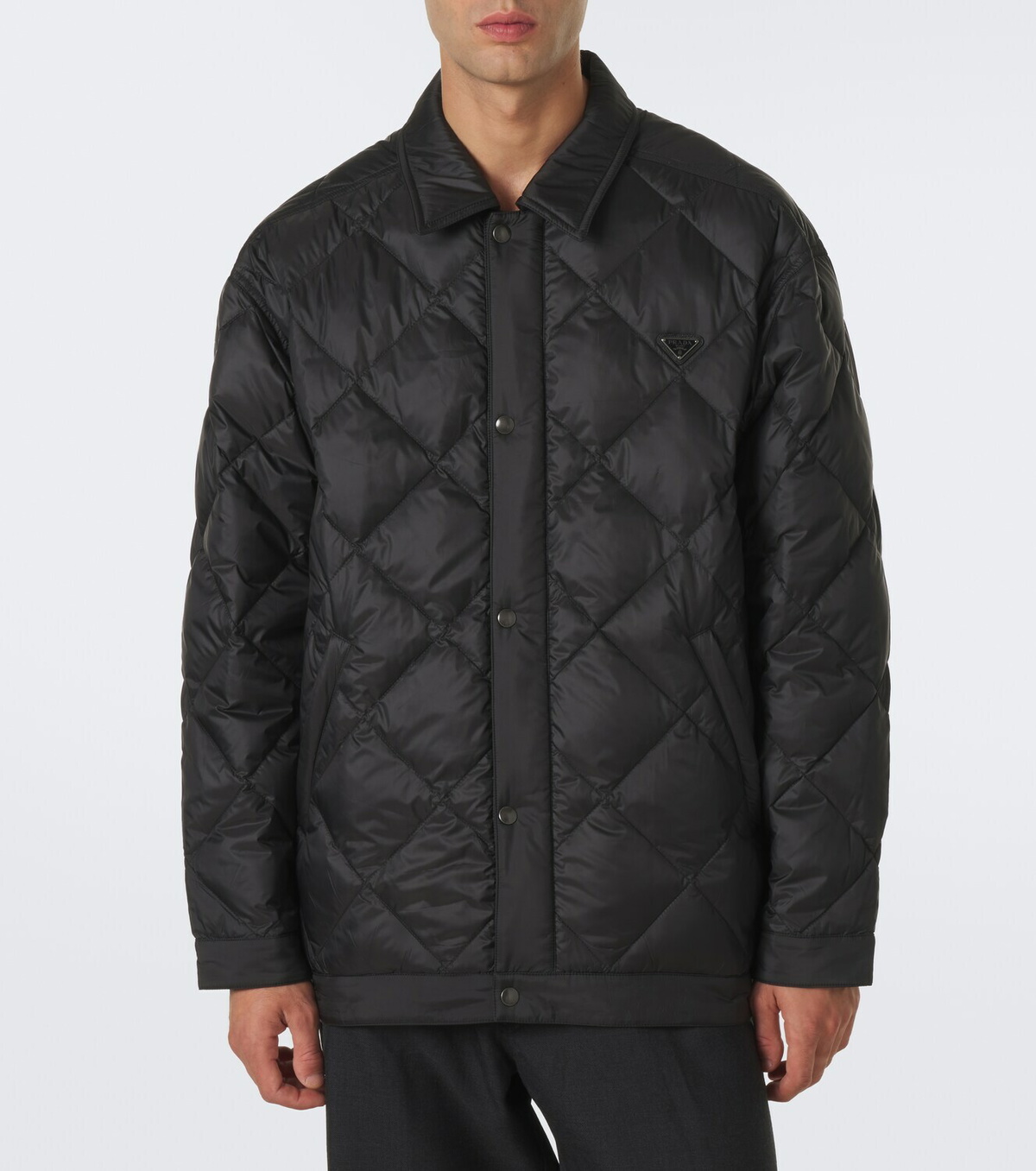 Prada Logo quilted down jacket