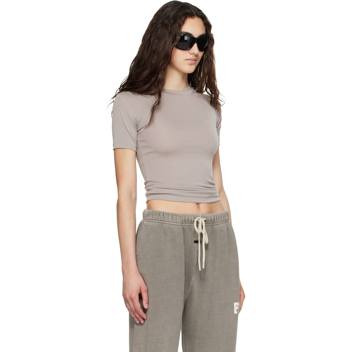 Fear of God ESSENTIALS Taupe Soft Rib Fitted T-shirt