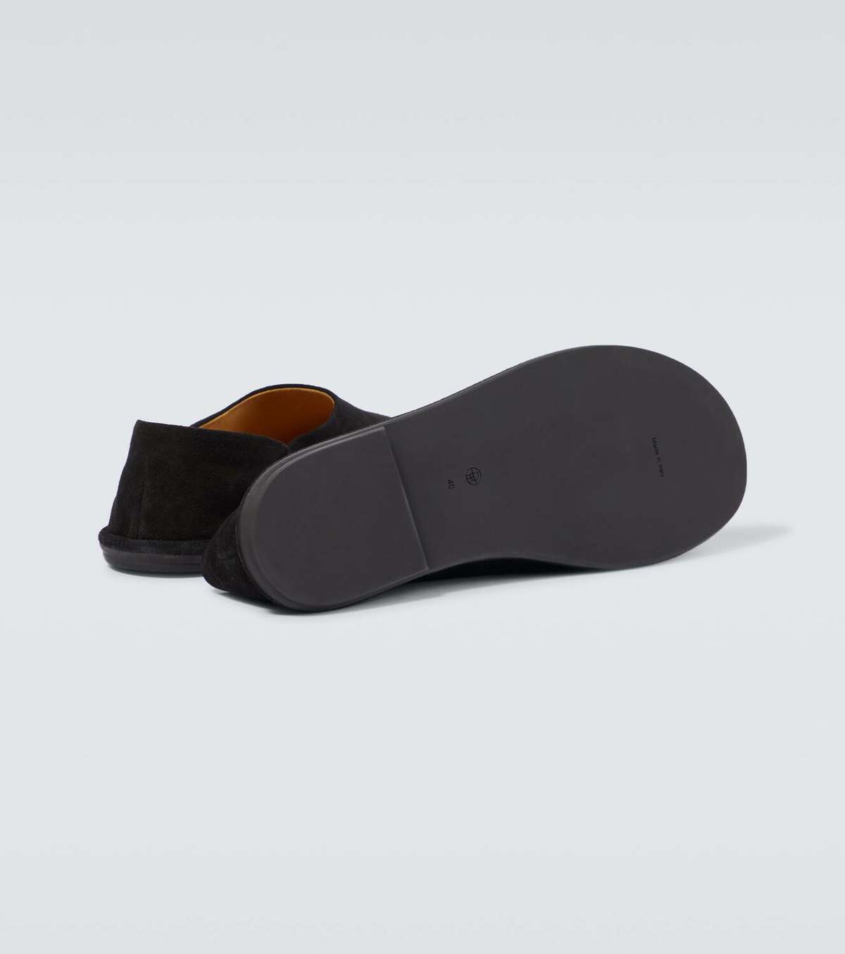 The Row Black Suede Loafers with Tan Interior These £960 Loafers From The Row Will Be Their Next  main image 4