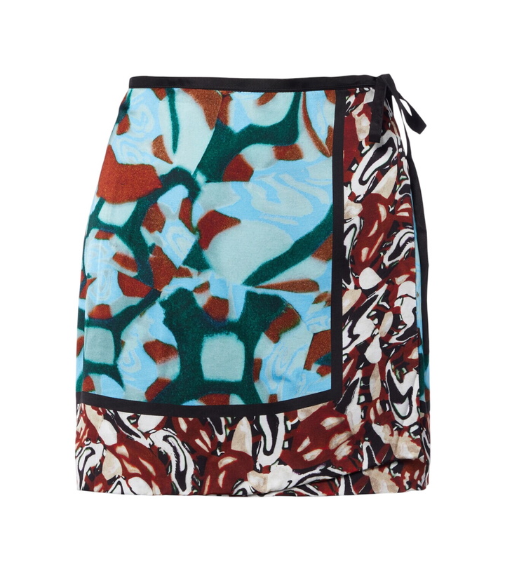 Photo: Dries Van Noten Gabrinas printed wrap miniskirt