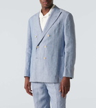 Brunello Cucinelli Striped double-breasted linen suit