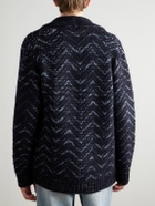 Missoni - Shawl-Collar Jacquard-Knit Cardigan - Blue