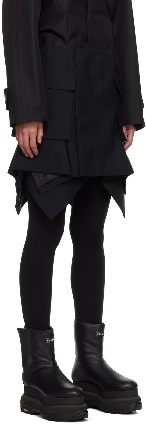 sacai Black Peplum Skirt
