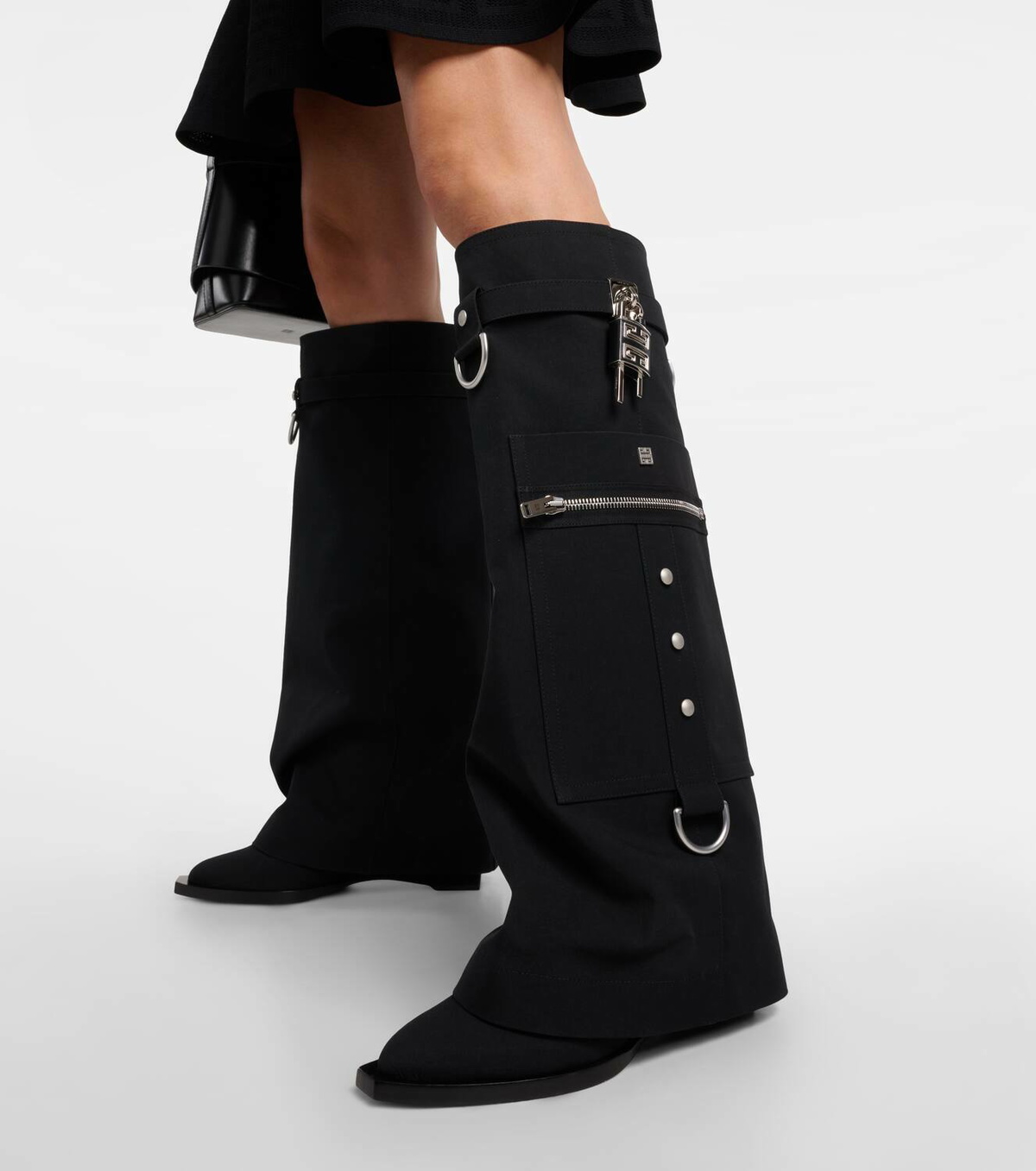 Givenchy Canvas boots GIVENCHY Trekker leather-trimmed suede ankle boots | NET-A  main image 4