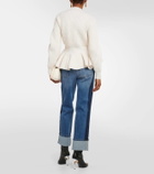 Alexander McQueen Peplum wool and cashmere cardigan