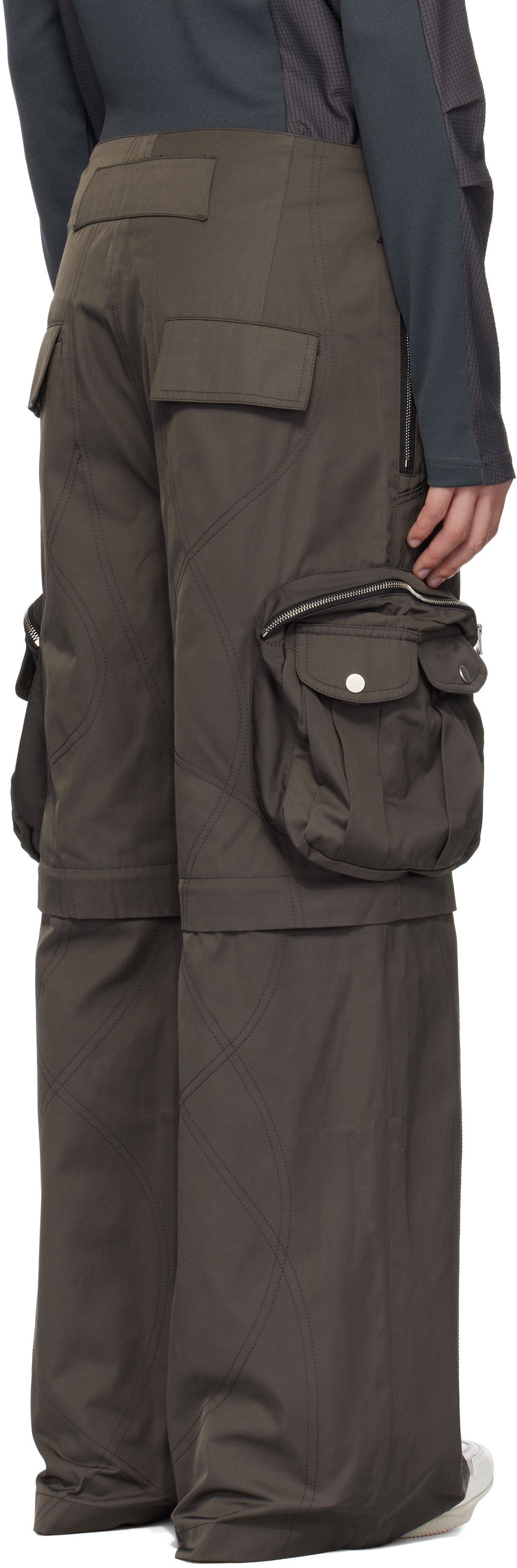 FFFPOSTALSERVICE Gray Diffraction Convertible Cargo Pants