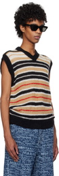 Marni Black & Beige Fuzzy Wuzzy Vest