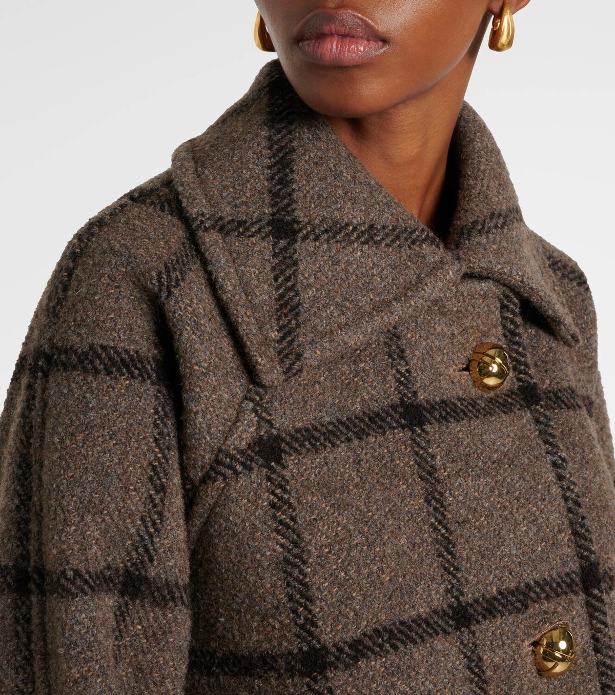 【PATOU】 Wool and cotton-blend jacket ウィメンズ トップス Patou Oversized checked wool-blend jacket Patou