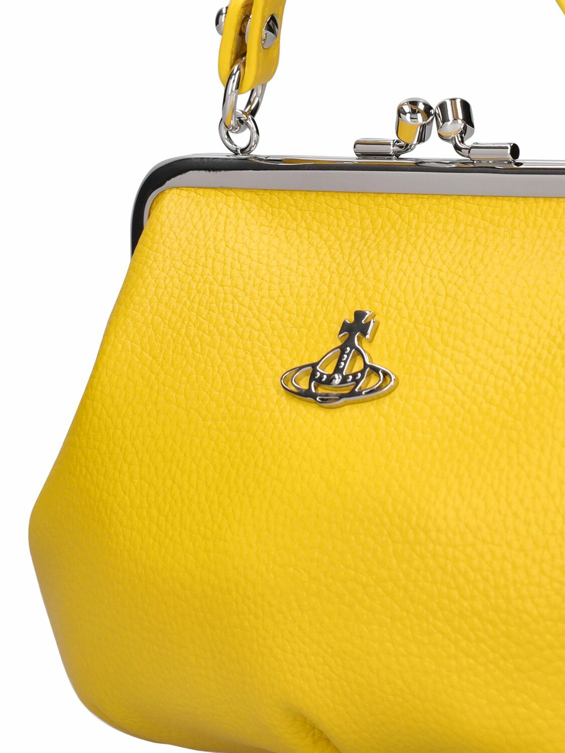 VIVIENNE WESTWOOD - Granny Frame Grained Faux Leather Bag Vivienne