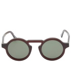 Oscar Deen Panda Sunglasses in Claret/Moss 