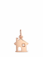 DODO 9kt Rose Gold & Diamond House Charm
