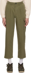 Noah Green Double Pleat Cargo Pants