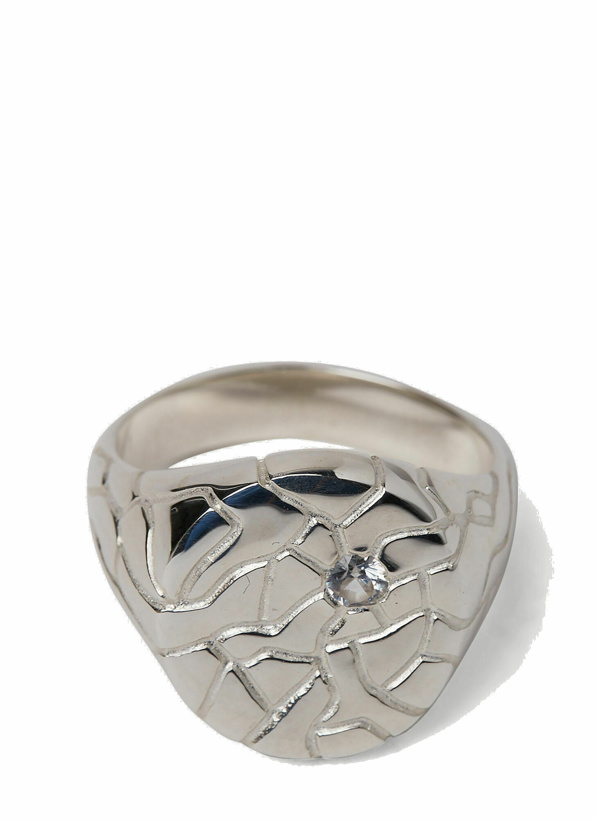 Photo: Octi - Cracked Ice Signet Ring in Silver