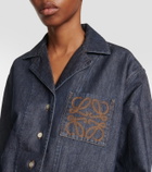 Loewe Anagram embroidered denim shirt