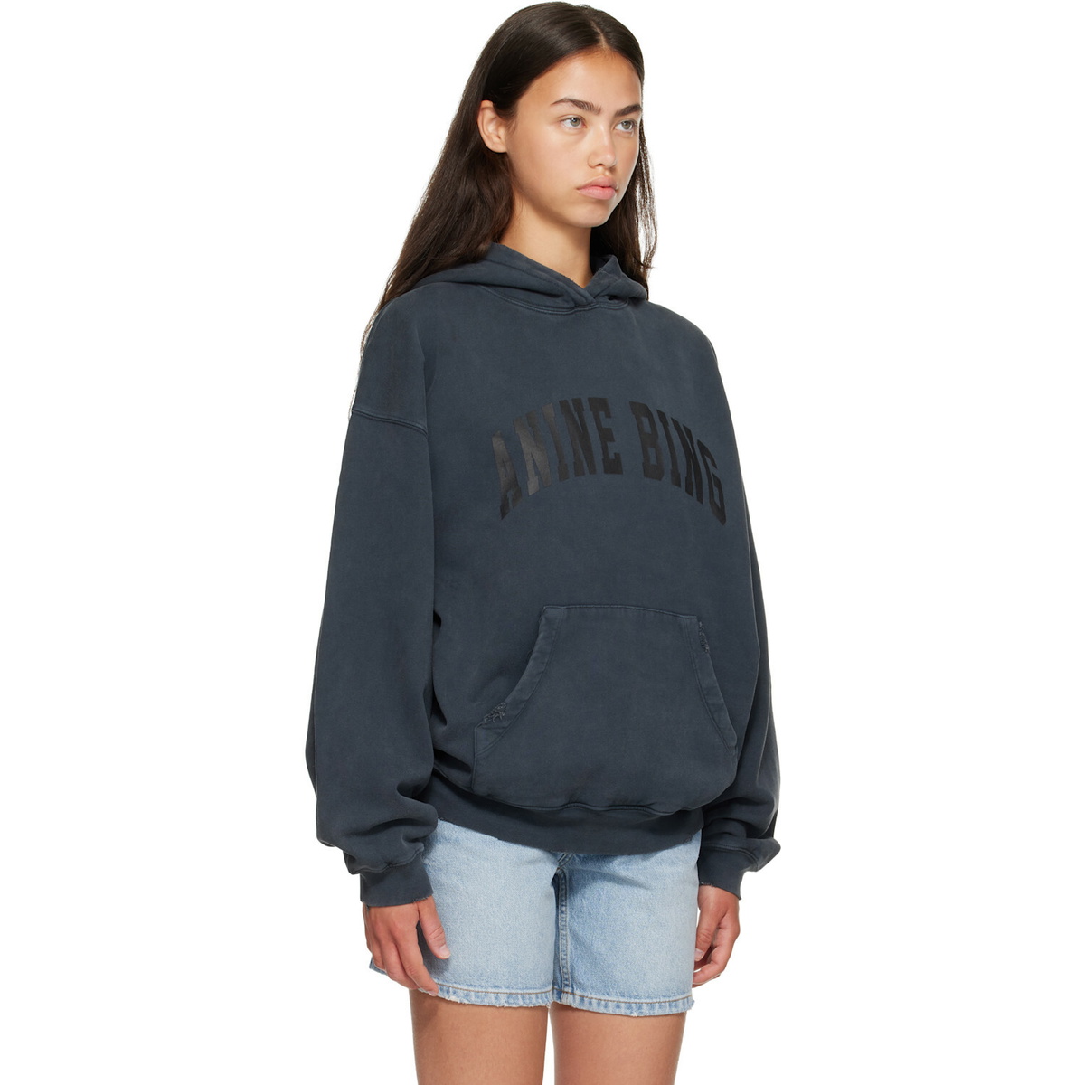 ANINE BING Black Harvey Hoodie