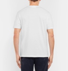 AMI - Embroidered Cotton-Jersey T-Shirt - Men - White