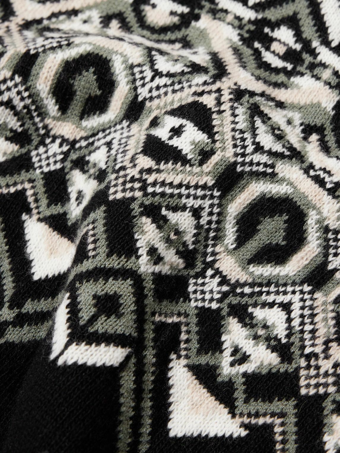 BOGNER - Luci Fair Isle Virgin Wool Sweater - Black