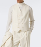 Brunello Cucinelli Double-breasted wool and cotton vest