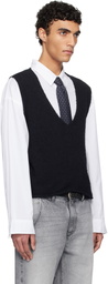 mfpen Black V-Neck Vest