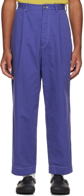 Photo: Connor McKnight Blue Pleated Trousers