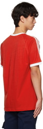 adidas Originals Red Adicolor Classics 3-Stripes T-Shirt