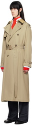 AURALEE Beige Light Wool Max Trench Coat
