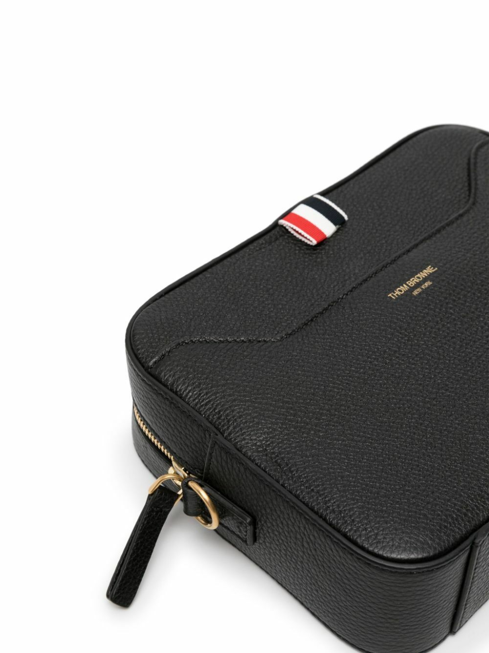 Thom Browne Black RWB Leather Shoulder Bag