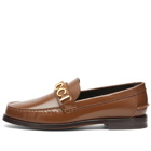 Gucci Men's Cara Logo Snaffle Loafer in Brown