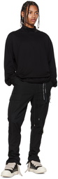 mastermind WORLD Black Embroidered Turtleneck