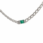 Miansai Men's Lyra Agate Chain Necklace in Green/Silver
