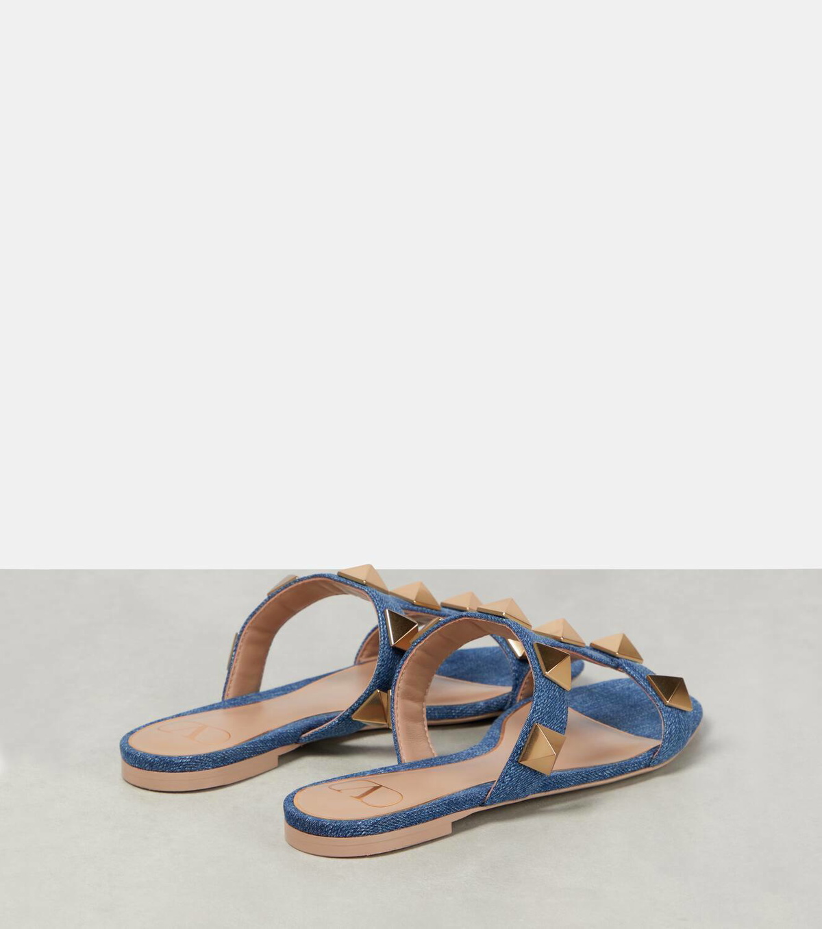 Valentino Garavani Roman Stud denim sandals Valentino Garavani