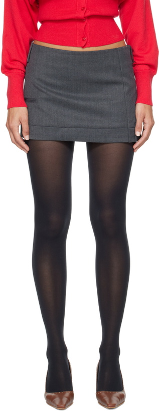 Photo: OPEN YY Gray Tailored Trouser Miniskirt